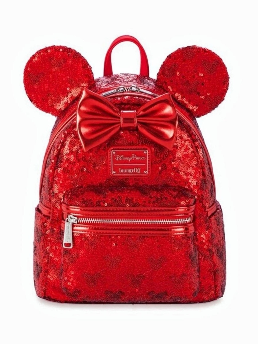 Disney Minnie Mouse sequin ears backpack Sequin Minnie Backpack in Red